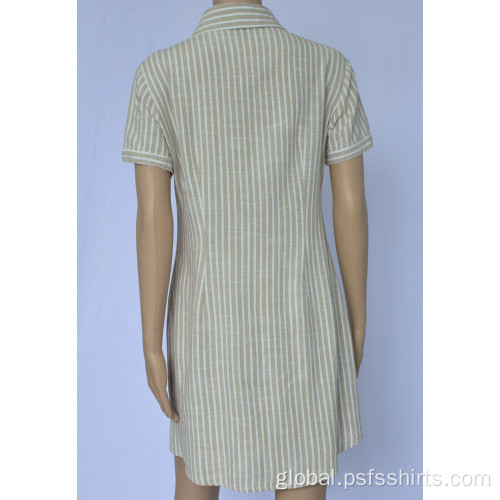 Ladies Mid-length Dress Ladies Short Sleeve Dress Factory